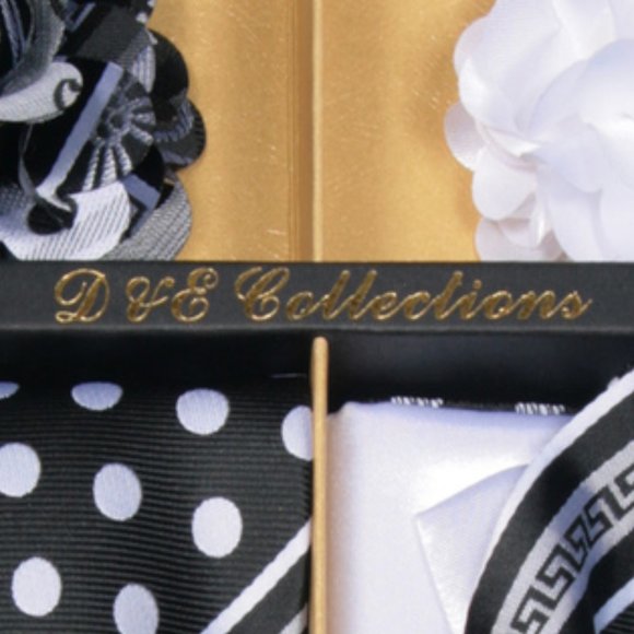 Daniel Ellissa White Black Bow & Neck Tie 6 Set - Picture 6 of 6